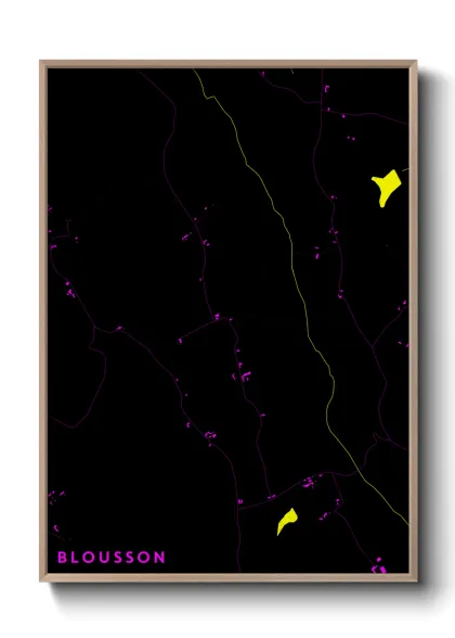 Une affiche de carte sur Blousson