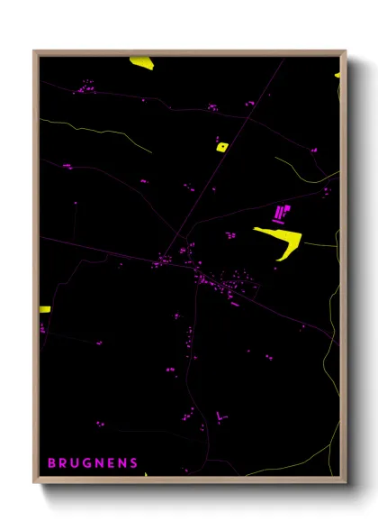 Une affiche de carte sur Brugnens