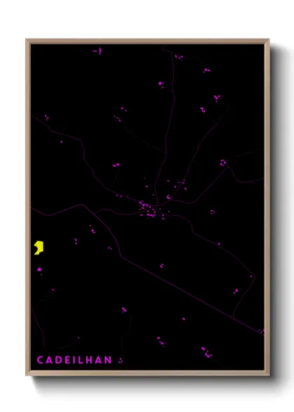 Une affiche de carte sur Cadeilhan