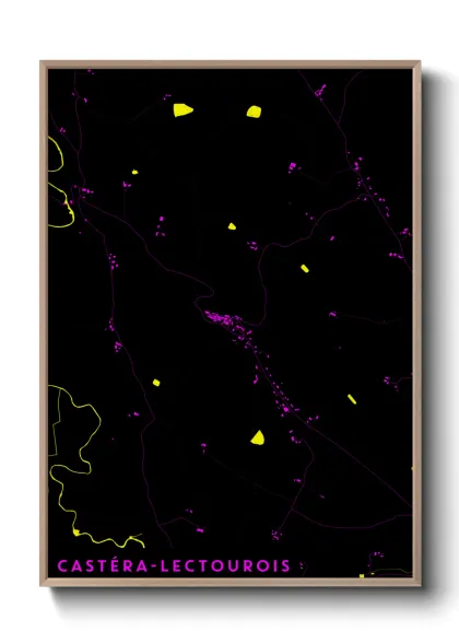 Une affiche de carte sur Castéra-Lectourois