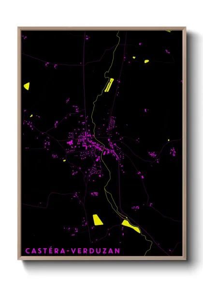 Une affiche de carte sur Castéra-Verduzan