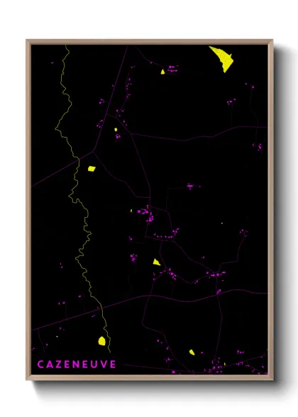 Une affiche de carte sur Cazeneuve