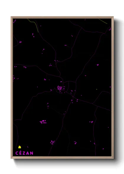 Une affiche de carte sur Cézan