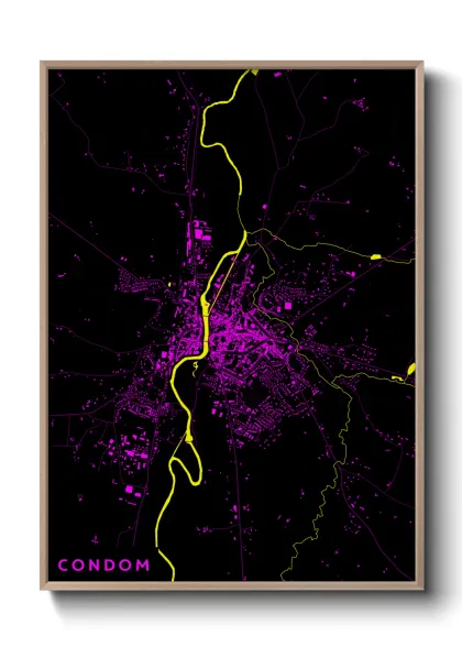 Une affiche de carte sur Condom