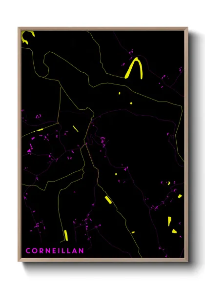 Une affiche de carte sur Corneillan