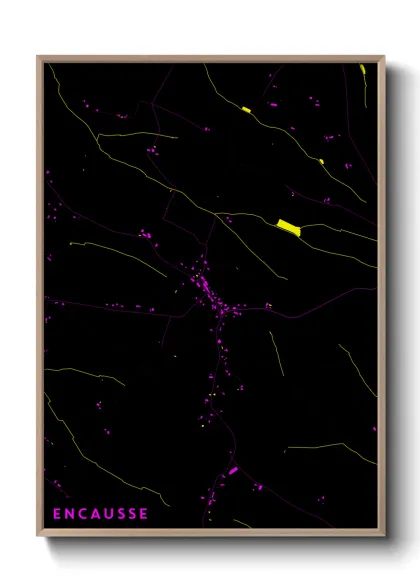 Une affiche de carte sur Encausse