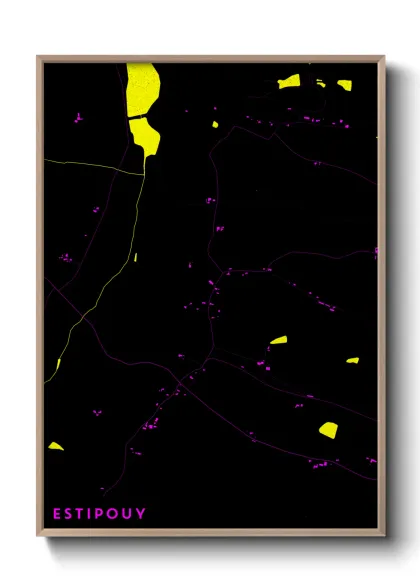 Une affiche de carte sur Estipouy