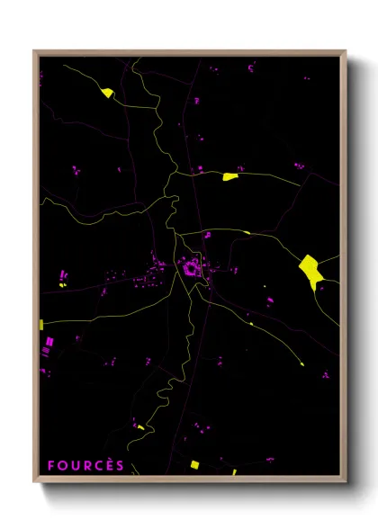 Une affiche de carte sur Fourcès
