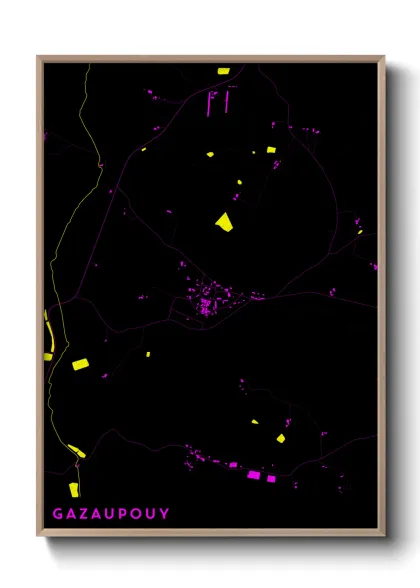 Une affiche de carte sur Gazaupouy