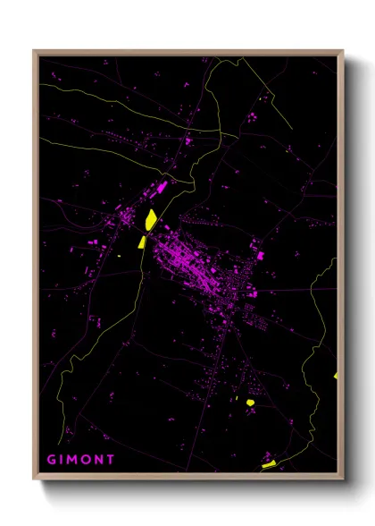 Une affiche de carte sur Gimont