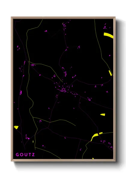 Une affiche de carte sur Goutz