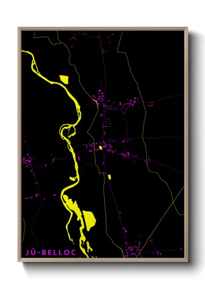Une affiche de carte sur Jû-Belloc