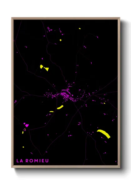 Une affiche de carte sur La Romieu