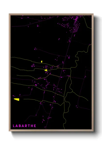 Une affiche de carte sur Labarthe