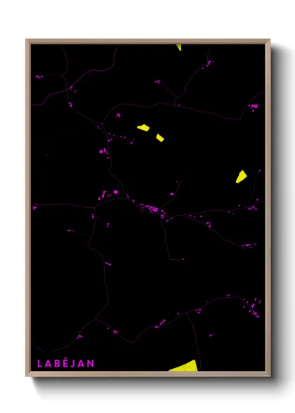 Une affiche de carte sur Labéjan