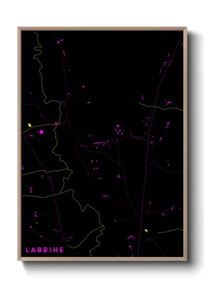 Une affiche de carte sur Labrihe