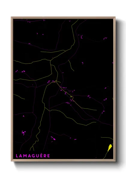 Une affiche de carte sur Lamaguère