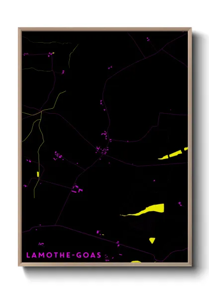 Une affiche de carte sur Lamothe-Goas