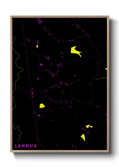 Une affiche de carte sur Lannux