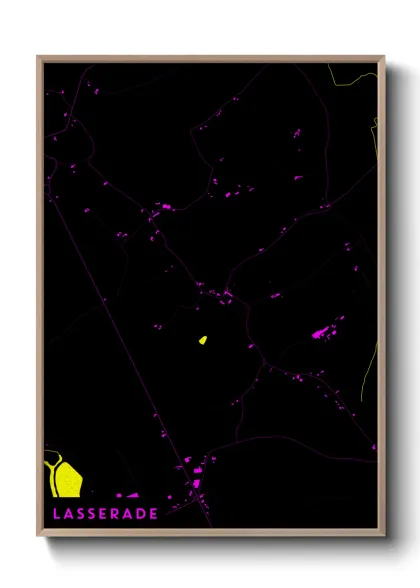 Une affiche de carte sur Lasserade