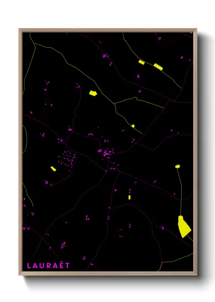 Une affiche de carte sur Lauraët