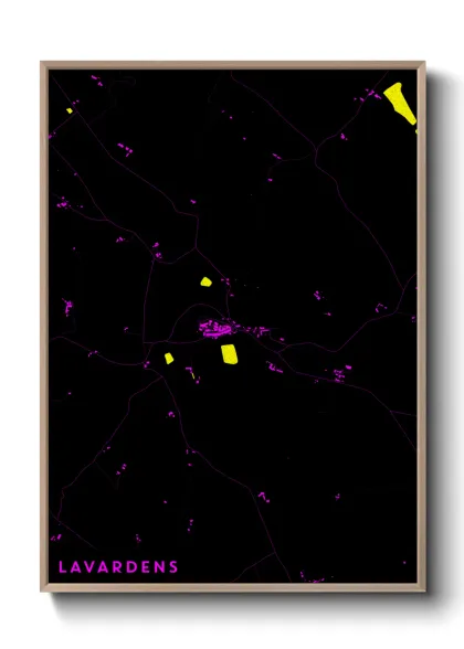 Une affiche de carte sur Lavardens