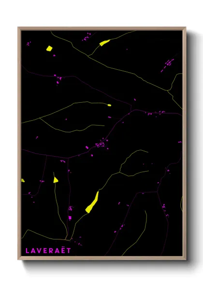 Une affiche de carte sur Laveraët