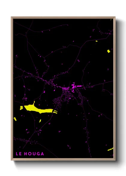 Une affiche de carte sur Le Houga