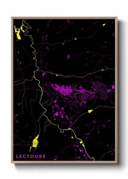 Une affiche de carte sur Lectoure