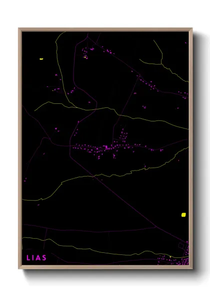 Une affiche de carte sur Lias