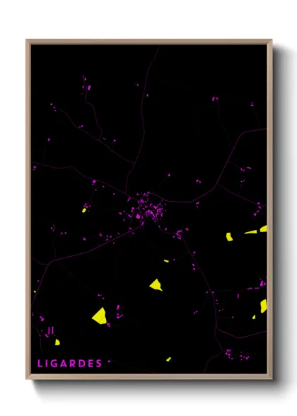 Une affiche de carte sur Ligardes