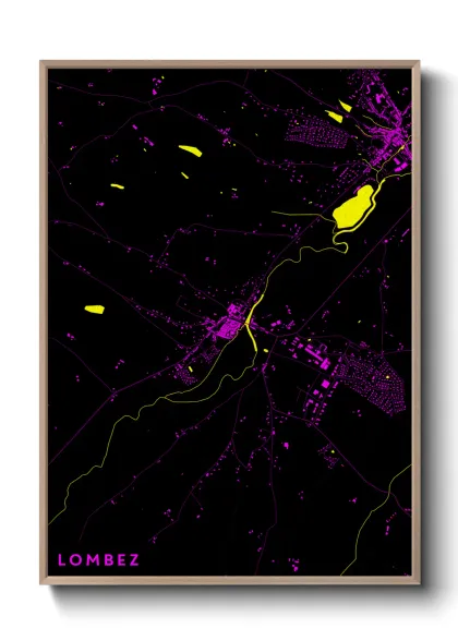 Une affiche de carte sur Lombez