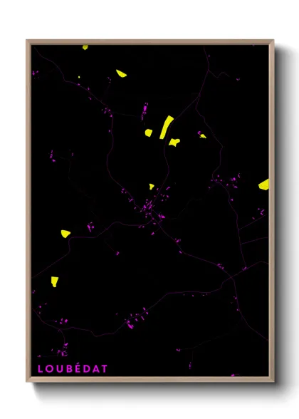 Une affiche de carte sur Loubédat