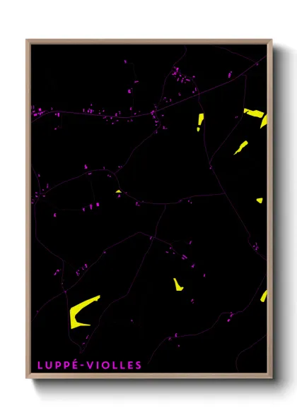 Une affiche de carte sur Luppé-Violles