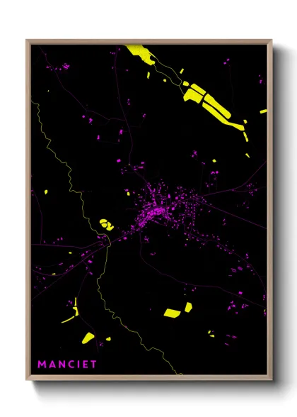 Une affiche de carte sur Manciet
