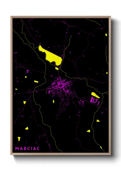 Une affiche de carte sur Marciac