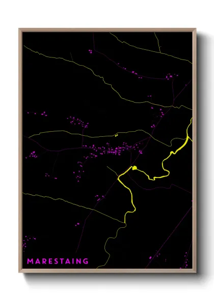 Une affiche de carte sur Marestaing