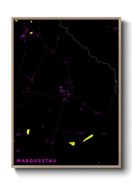 Une affiche de carte sur Marguestau