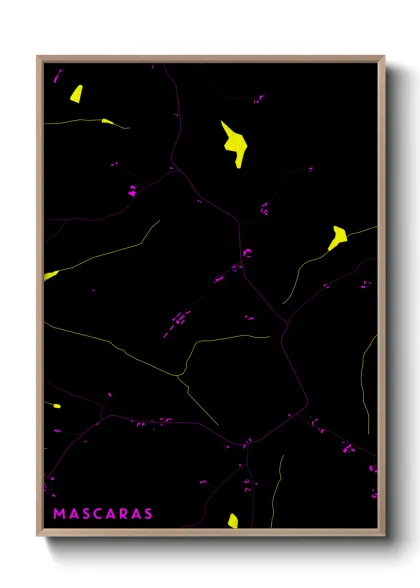 Une affiche de carte sur Mascaras