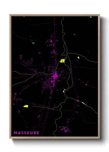 Une affiche de carte sur Masseube