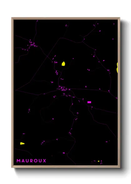 Une affiche de carte sur Mauroux
