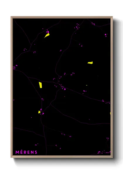 Une affiche de carte sur Mérens