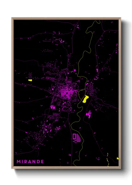 Une affiche de carte sur Mirande