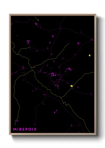 Une affiche de carte sur Mirepoix