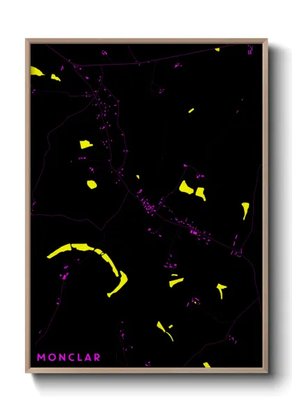 Une affiche de carte sur Monclar