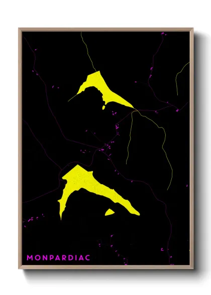 Une affiche de carte sur Monpardiac