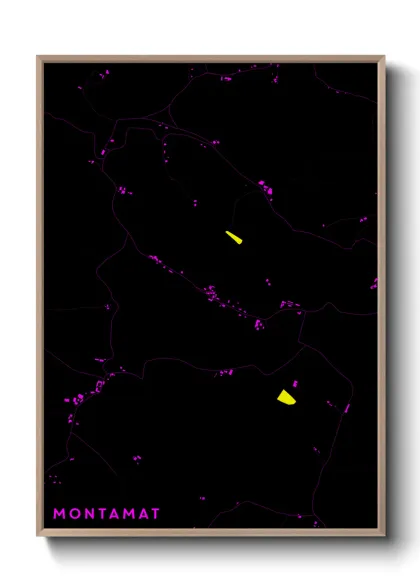 Une affiche de carte sur Montamat