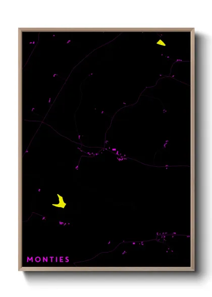 Une affiche de carte sur Monties