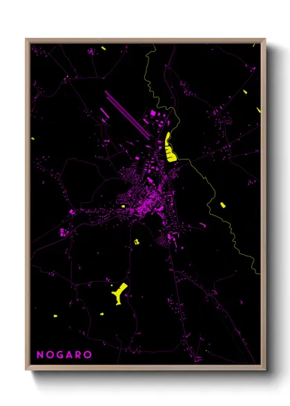 Une affiche de carte sur Nogaro