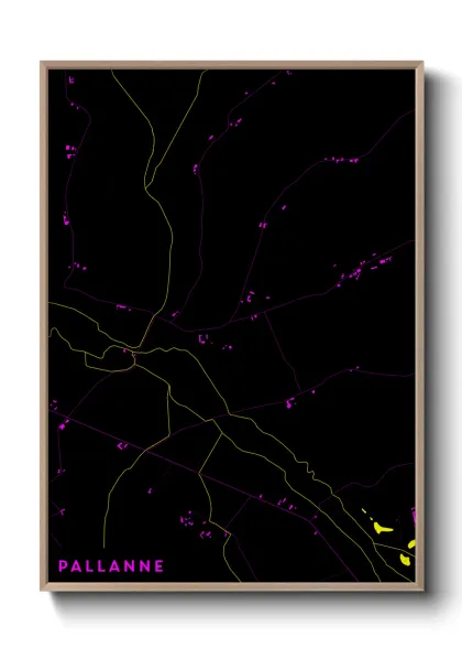 Une affiche de carte sur Pallanne